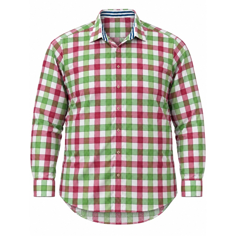 Robert Graham Plaid Paisley Button Down Shirt Mens 3XL Pink Green